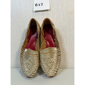 Espiritu Rose Quartz Leather Huarache Sandals 7